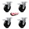 Service Caster 5 Inch Soft Rubber Swivel Top Plate Caster Set with Total Lock Brake SCC SCC-TTL20S514-SRS-4 - alternate 6